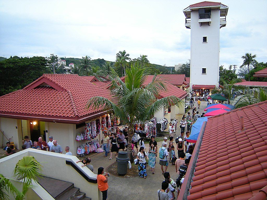 People at Chamorro Village market