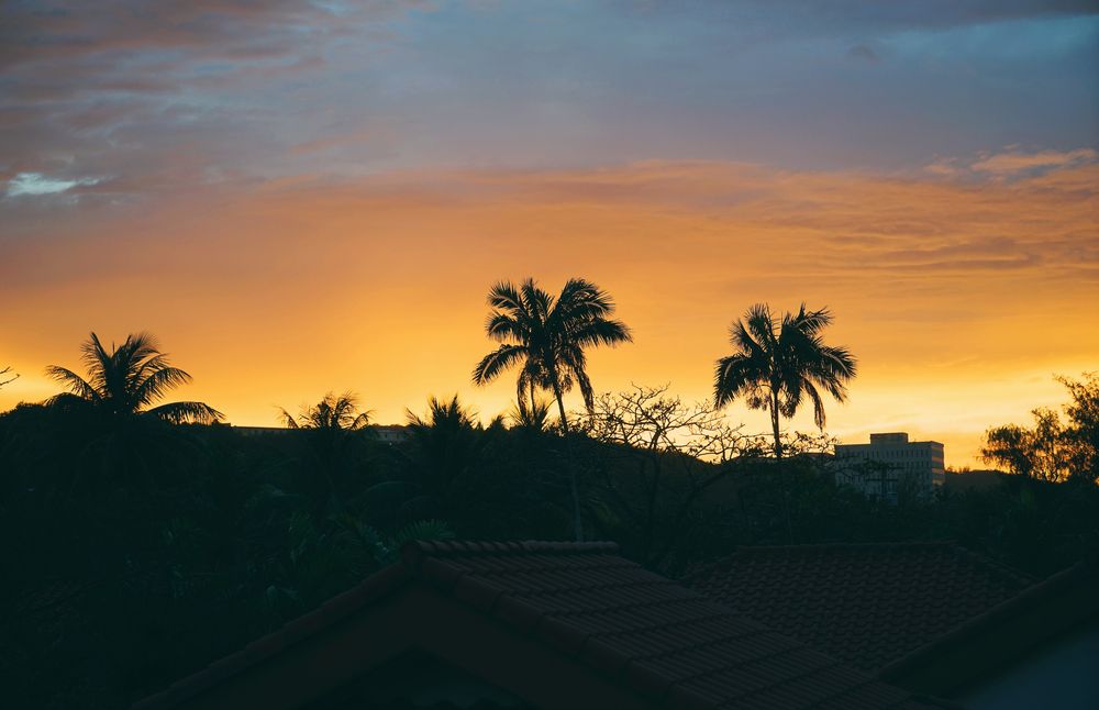 Sunset over Chamorro Village