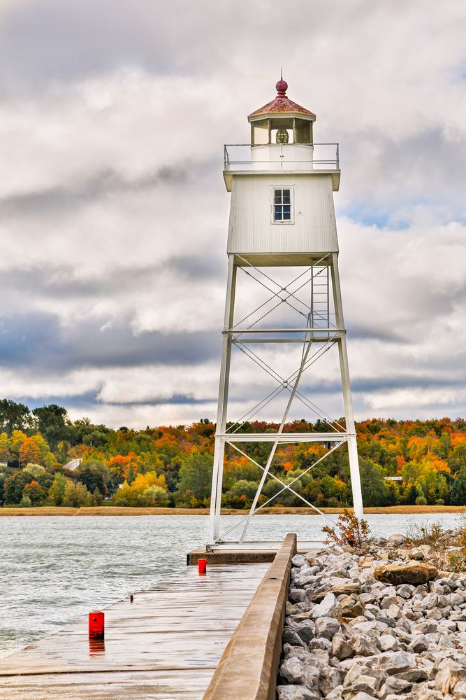 Exterior of the Grand Marais Harbor of Refuge Inner and Outer Lights