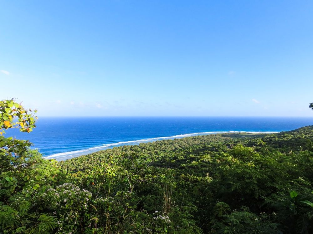 Aerial view of the beautiful Ritidian Point