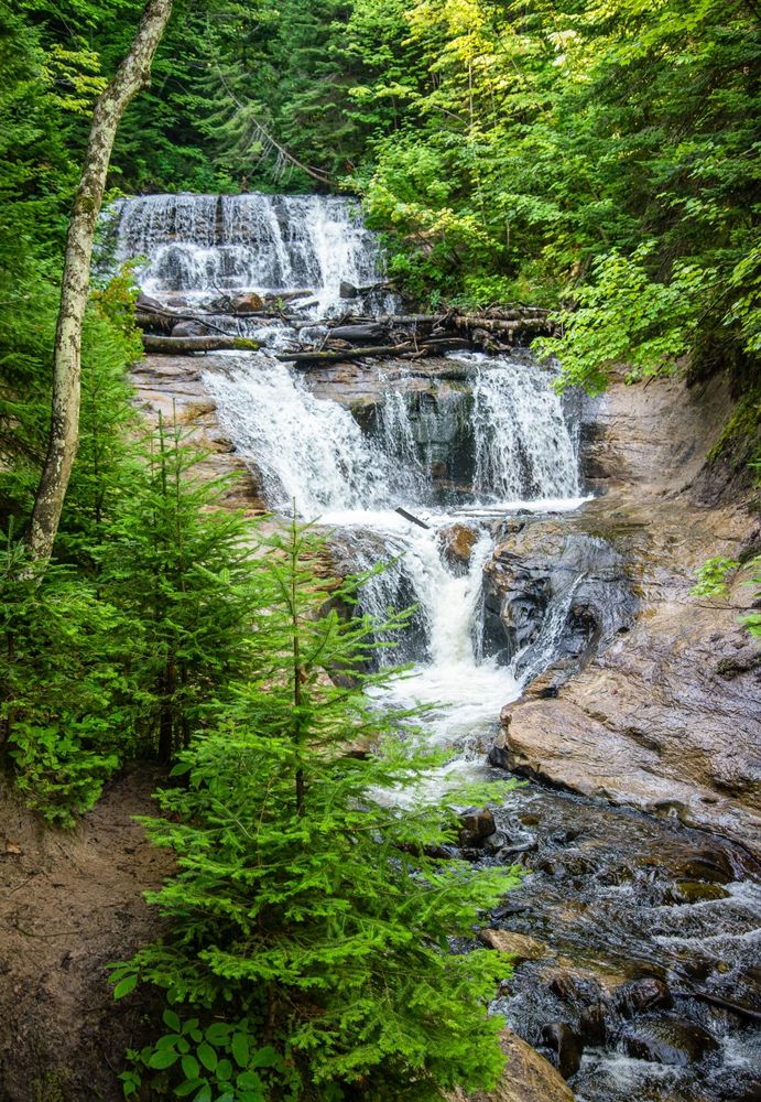 Scenic view of the Sable Falls