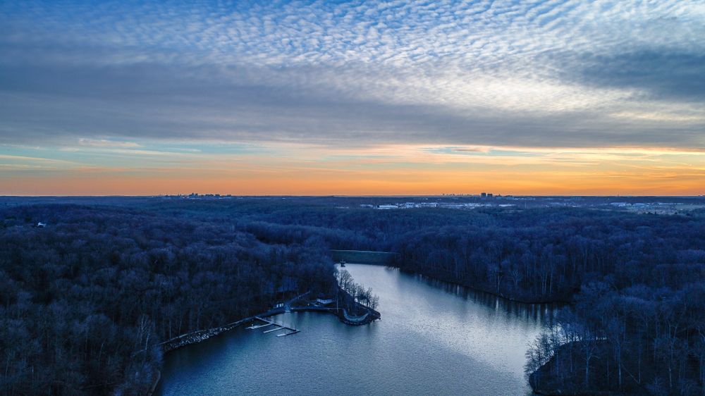 Aerial view of Rock Creek Regional Park