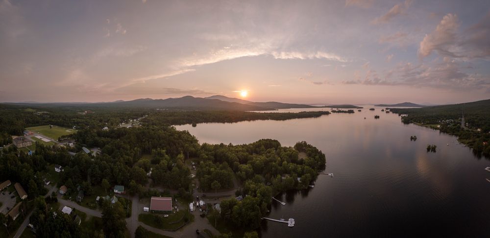 Gorgeous sunset over Moosehead Lake