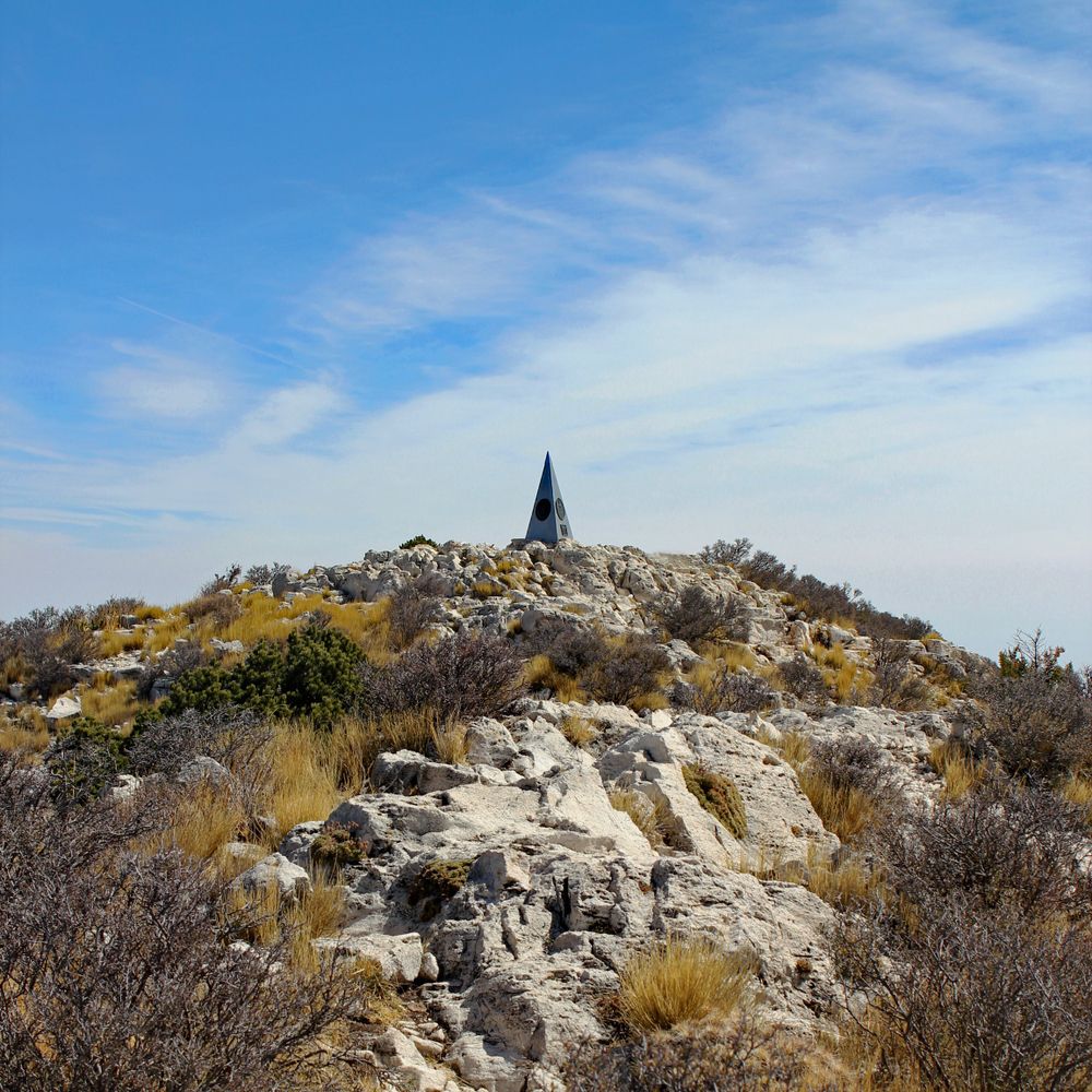 The summit of Guadalupe Peak Trail