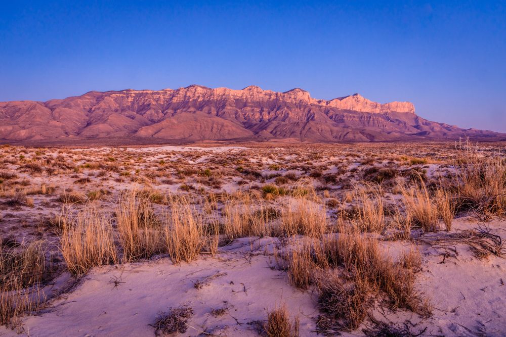 Scenic sunset view at Salt Basin Dunes