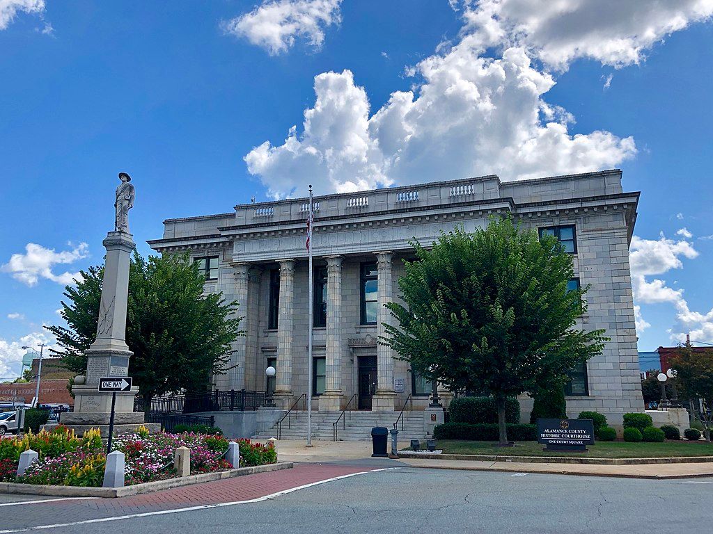 Exterior of the Alamance County Historic Courthouse