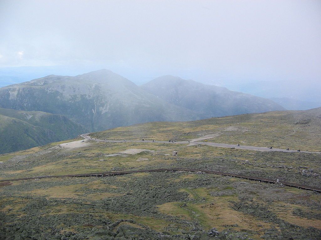 The scenic summit of Mt. Washington Auto Rd