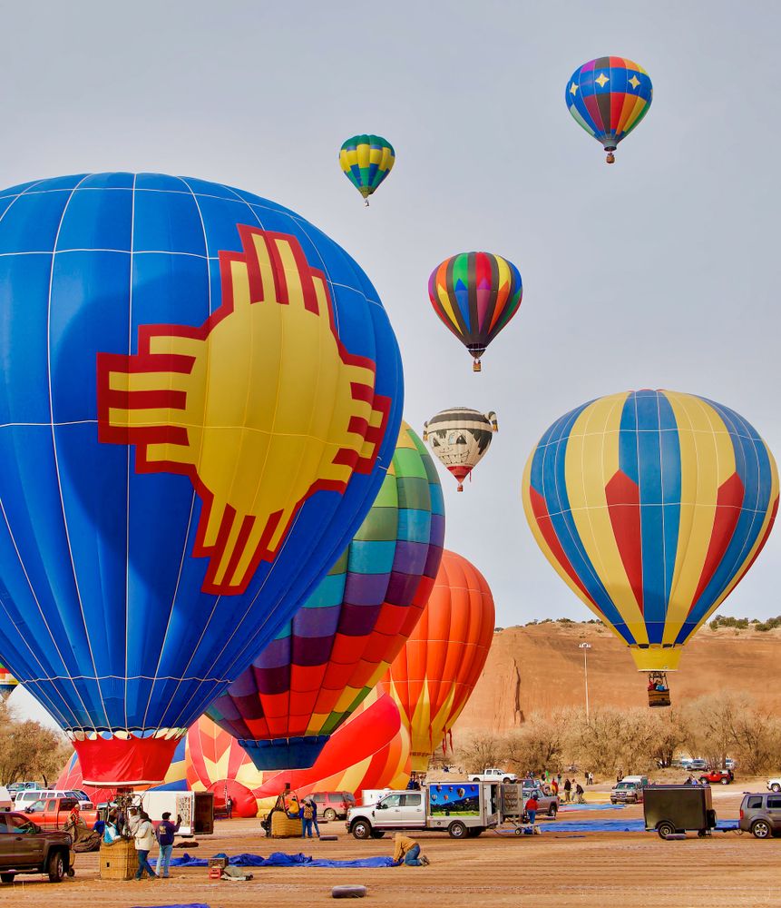 Colorful hot air balloons at Balloon Rally