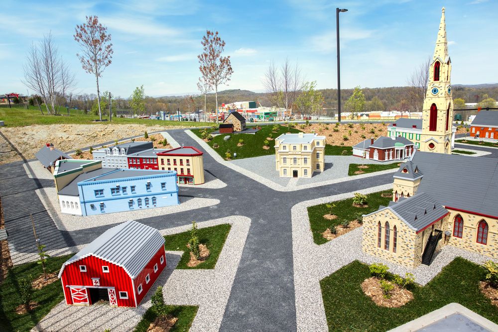 New York landmarks built with legos at Legoland New York Resort