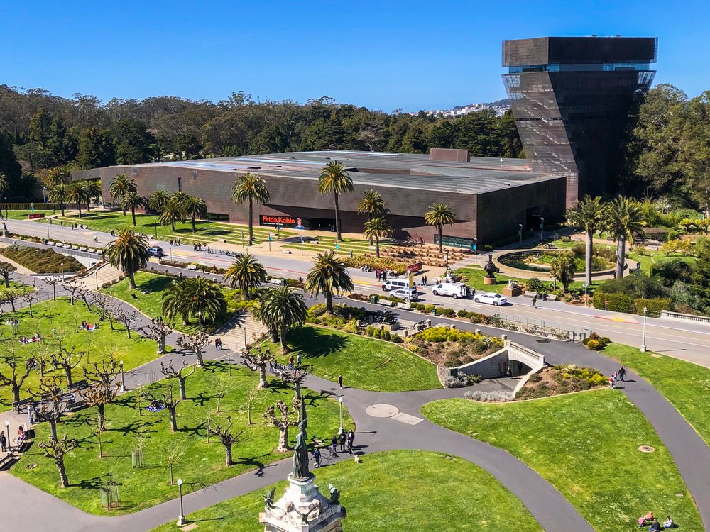 Aerial view of de Young Museum