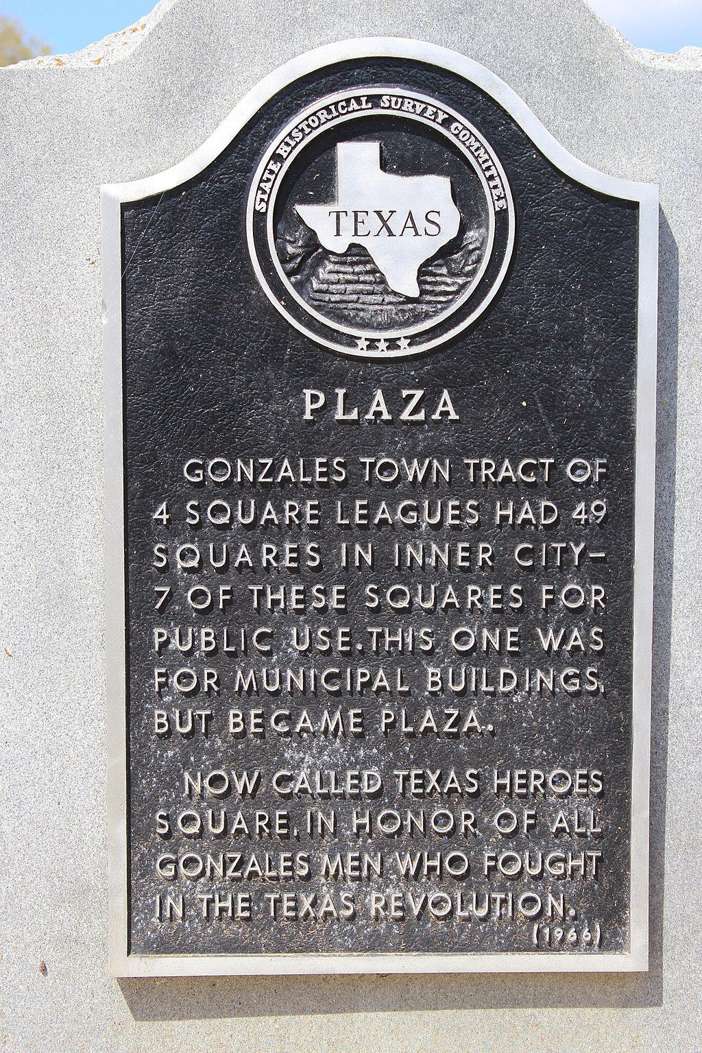 History marker of Texas Heroes Square