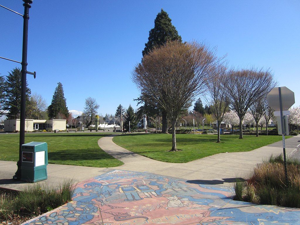 Paved trails at Gresham Arts Plaza