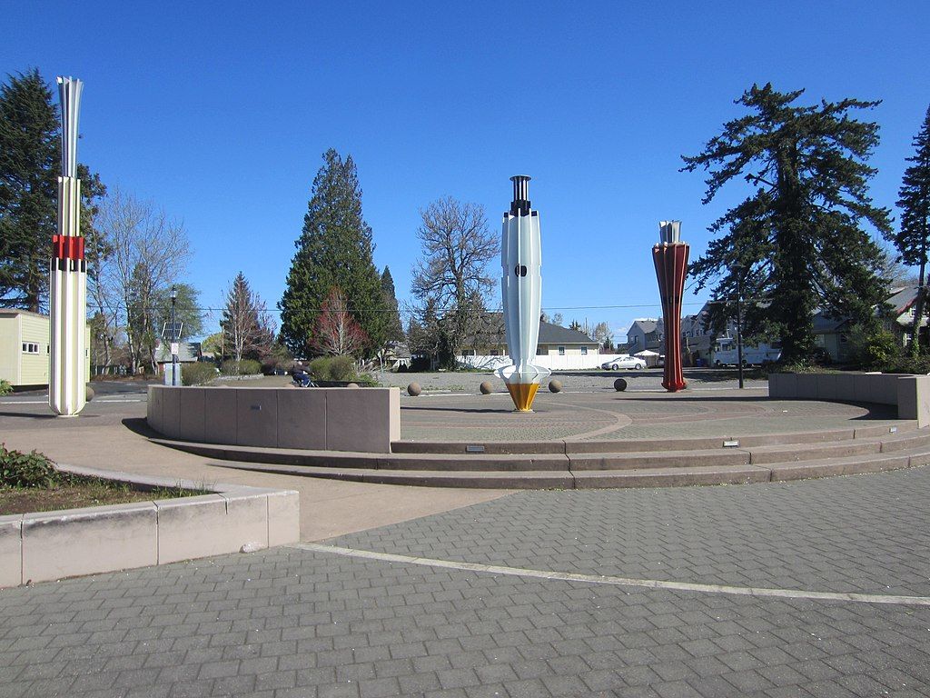 The grounds of Gresham Arts Plaza
