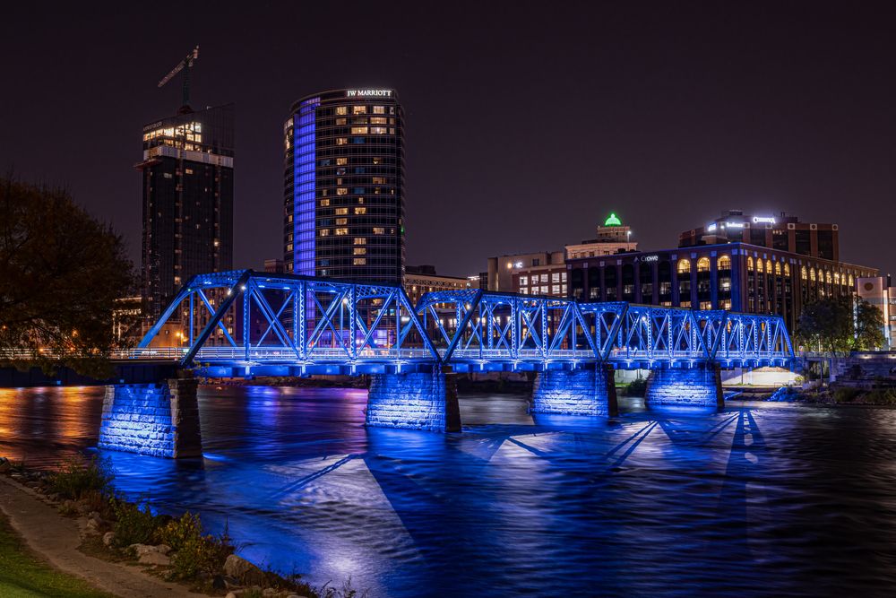 The Blue Bridge at night