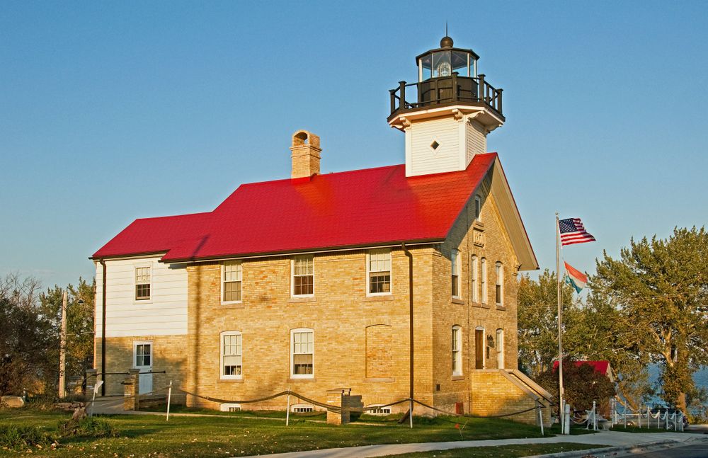 Side exterior of the 1860 Light House and Light Station Museum
