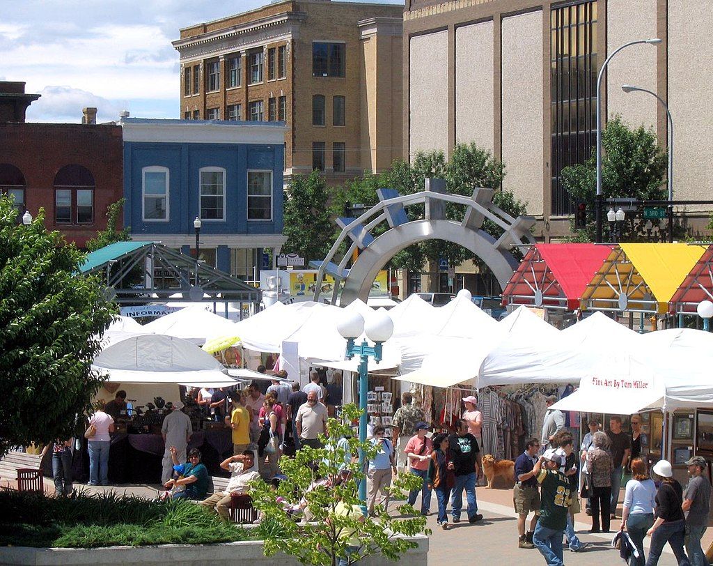 An art festival at Grand Forks Town Square
