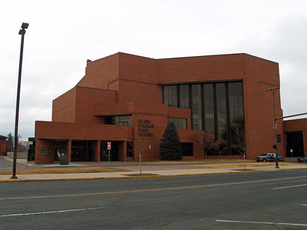 Side view exterior of the Union Colony Civic Center.