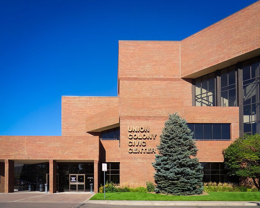 Front exterior of the Union Colony Civic Center.