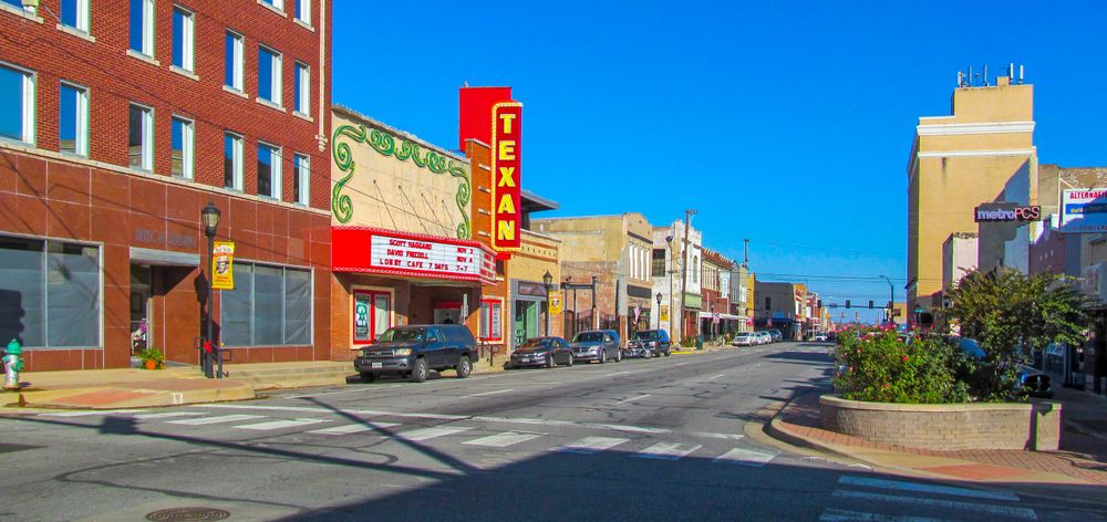 Exterior of Texan Theater