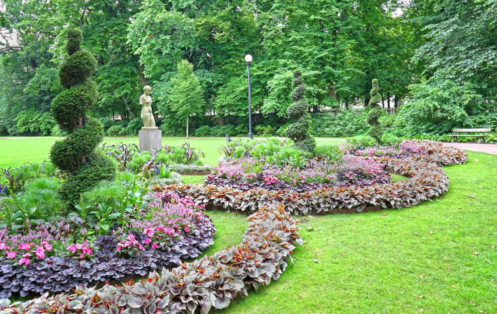 Flower and plant beds at Gothenburg Botanical Garden