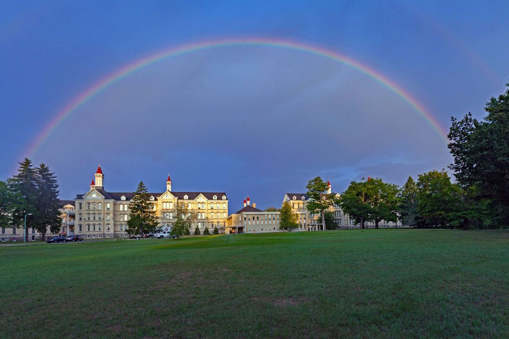 Rainbow over The Village at Grand Traverse Commons
