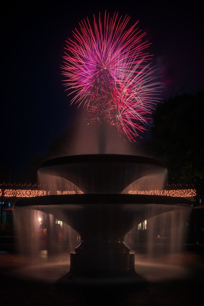 Beautiful fireworks during the Fourth of July Celebration at Garland