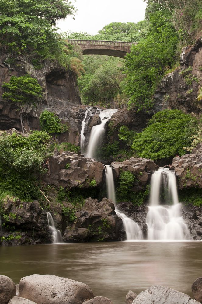 Scenic view of the Seven Sacred Pools