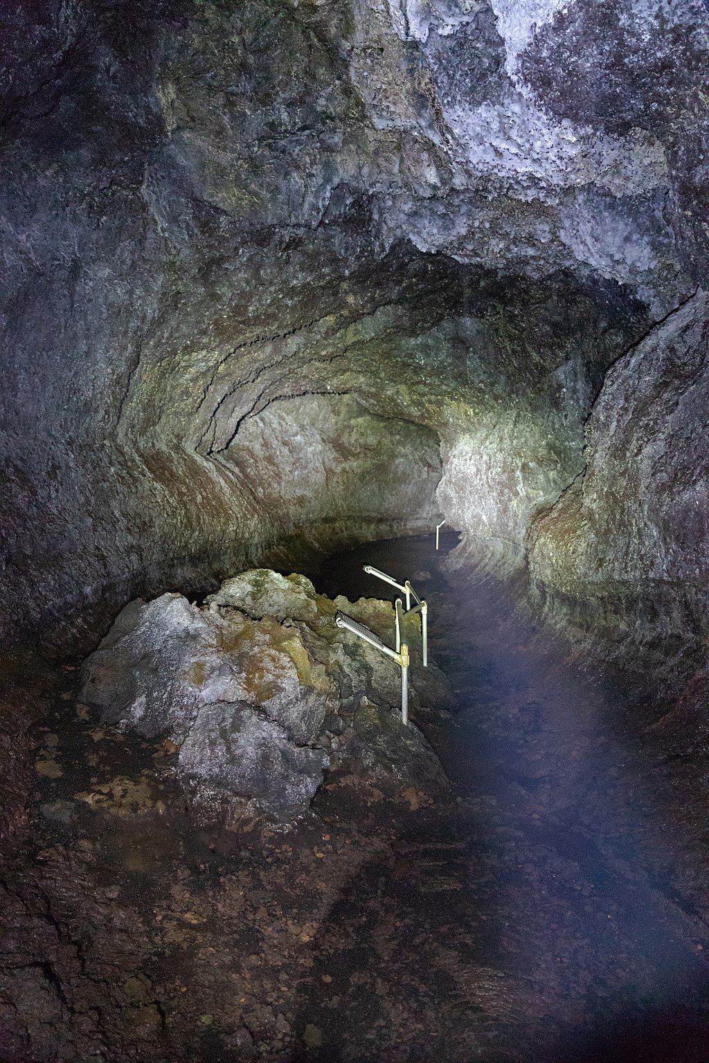 Lining of hana lava tube