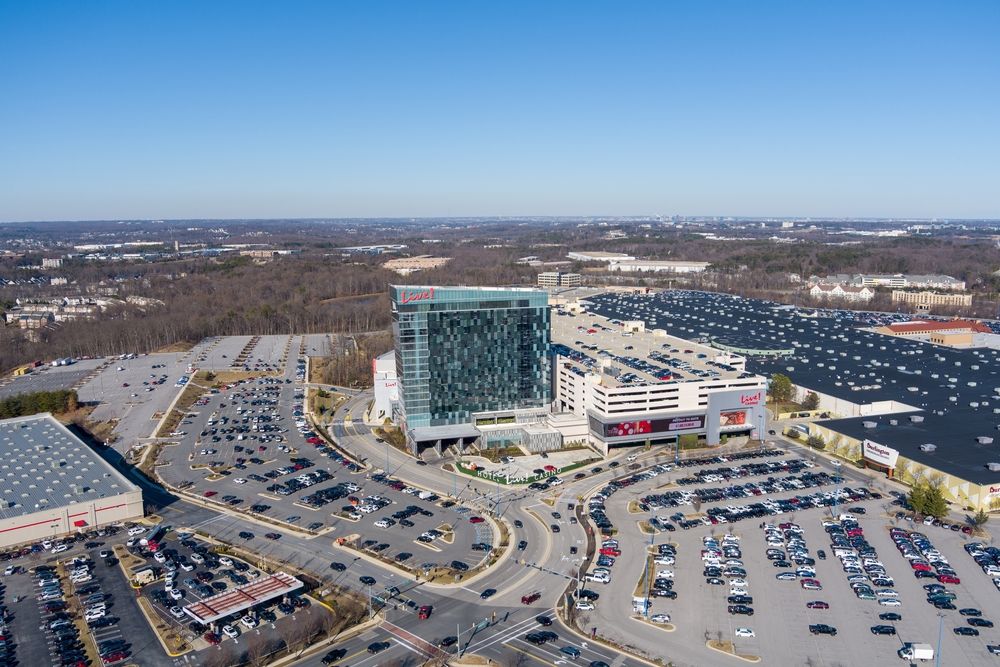 Aerial view of Live! Casino and Hotel Maryland