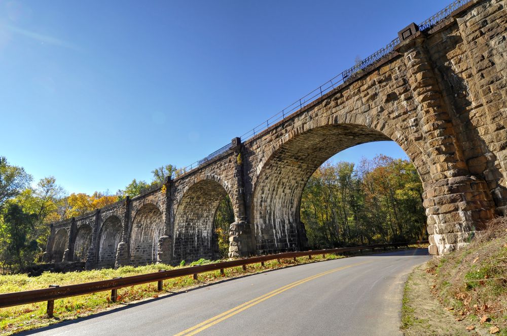 Road under the Thomas Viaduct
