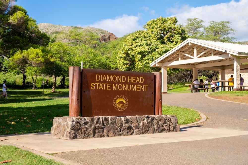 Signage of Diamond Head State Monument