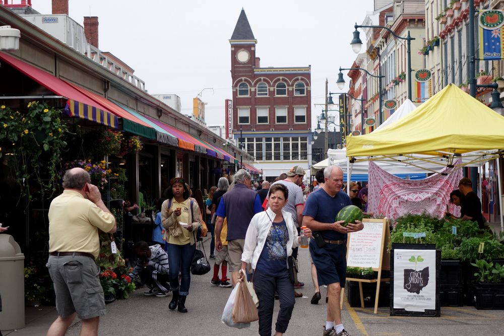 Shoppers at Findlay Market