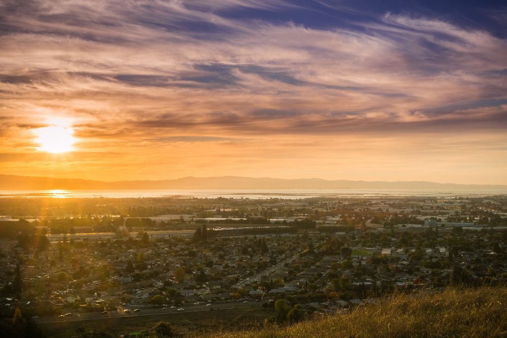 View of the sunset from Garin/Dry Creek Pioneer Regional Parks
