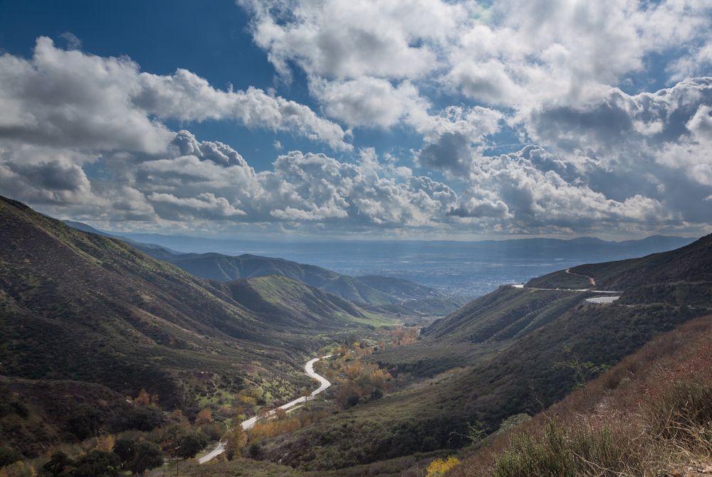 Scenic view of Rim of the World Highway
