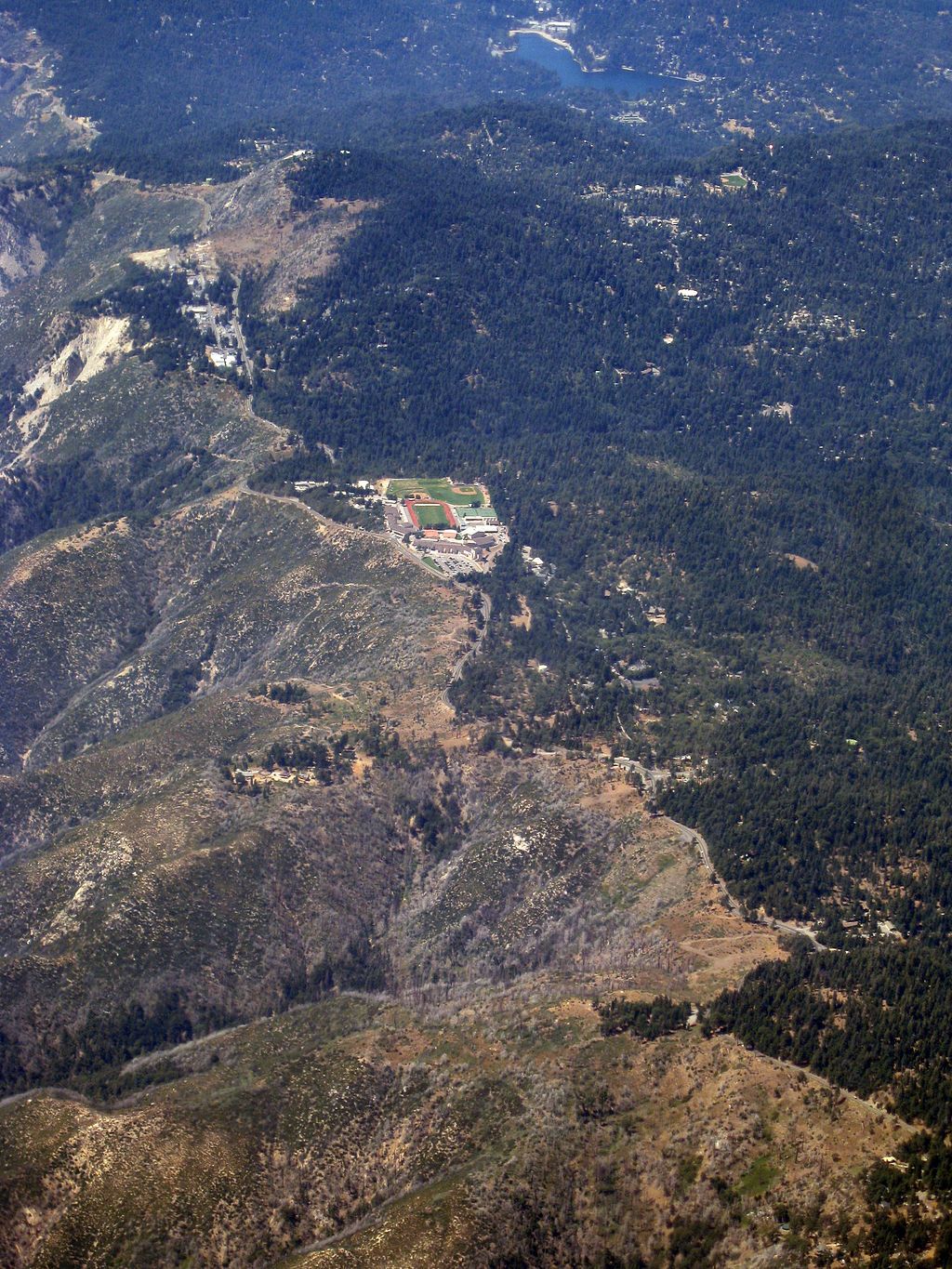 Aerial view of Rim of the World Highway