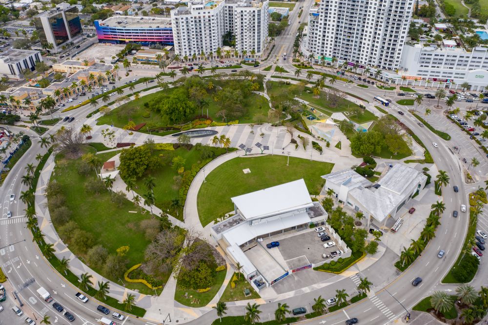 Aerial view of ArtsPark at Young Circle