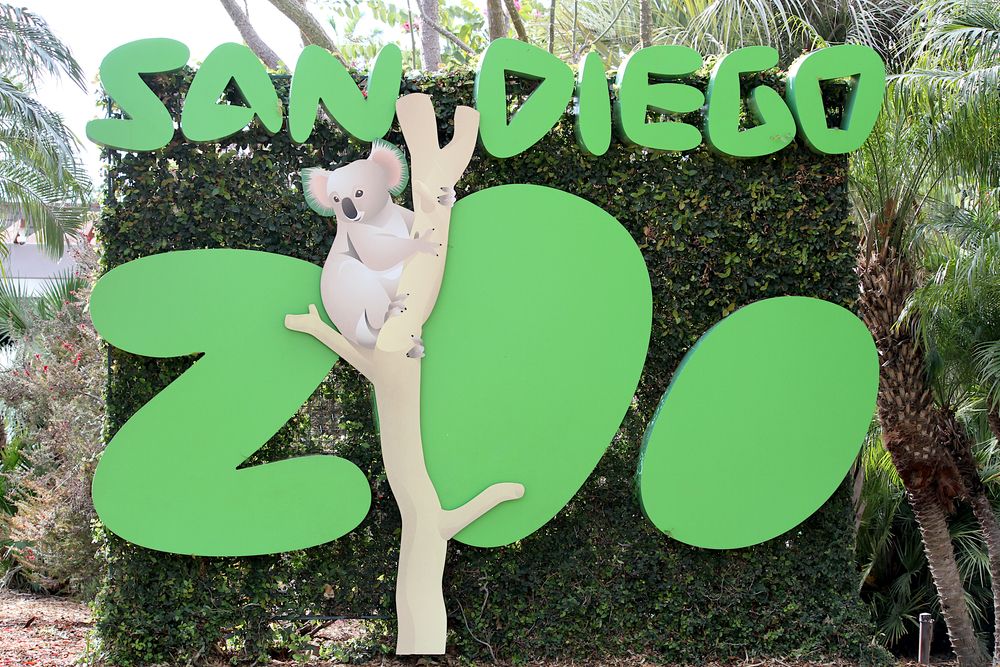 Name sign of San Diego Zoo in Balboa Park