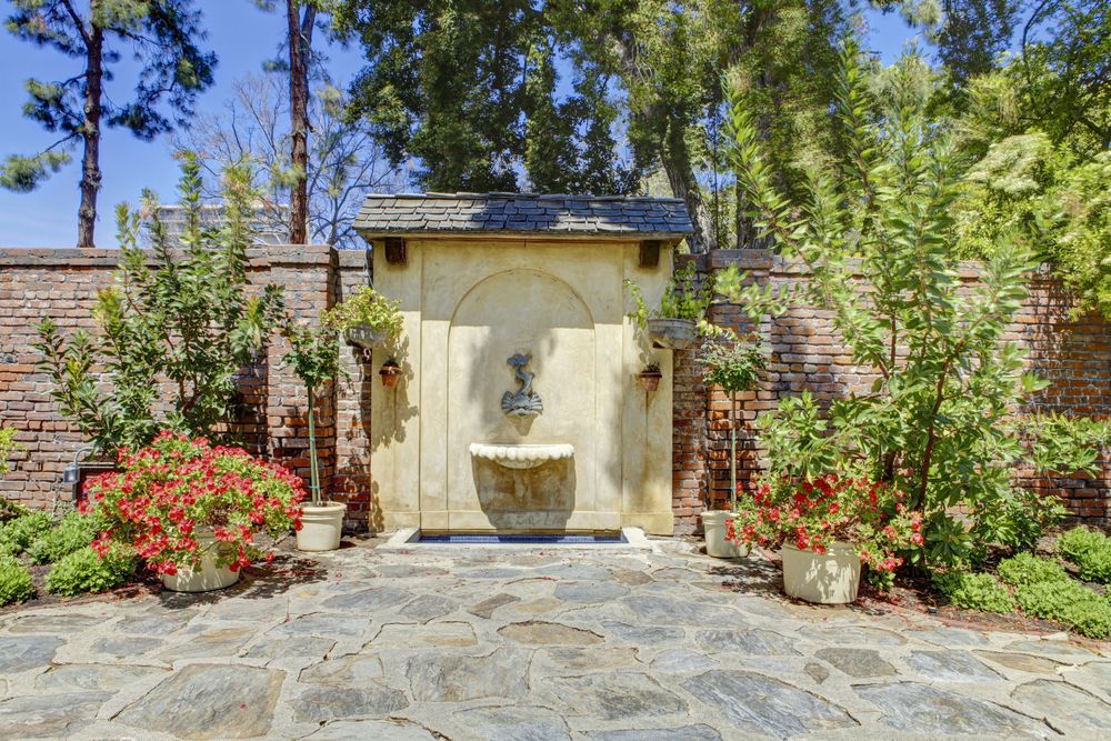 An antique fountain in Historic Marston House