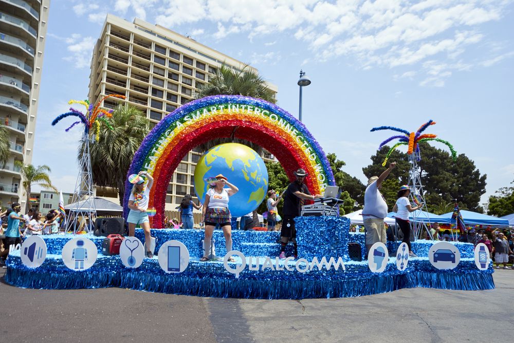 Colorful pride stage during the Annual Pride Celebration
