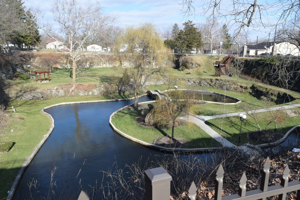 Aerial view of the Sunken Gardens
