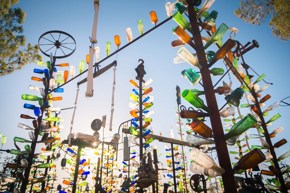 Elmer's Bottle Tree Ranch on a fine afternoon.