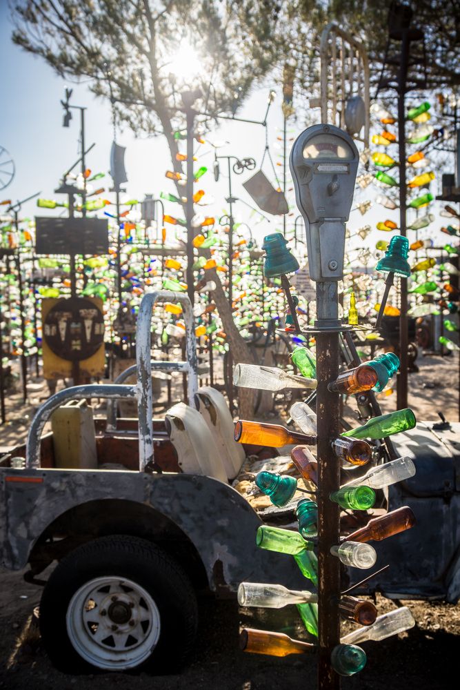 Elmer's Bottle Tree Ranch on a fine afternoon.