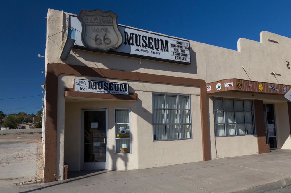 View outside the California Route 66 Museum.