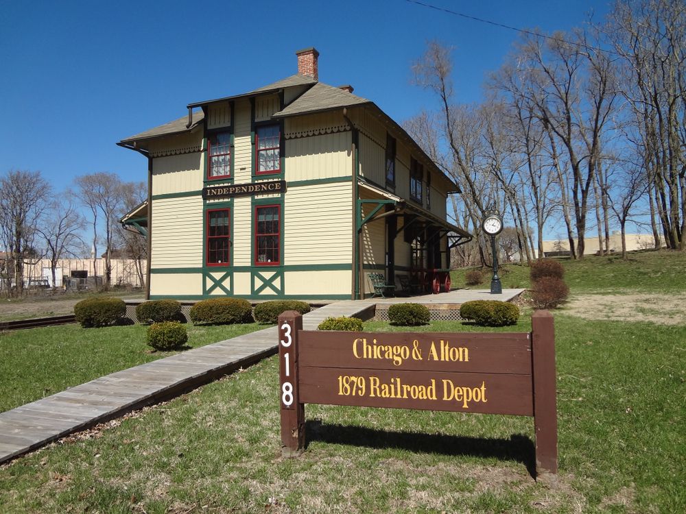 View of Historic 1879 Chicago and Alton Railroad Depot