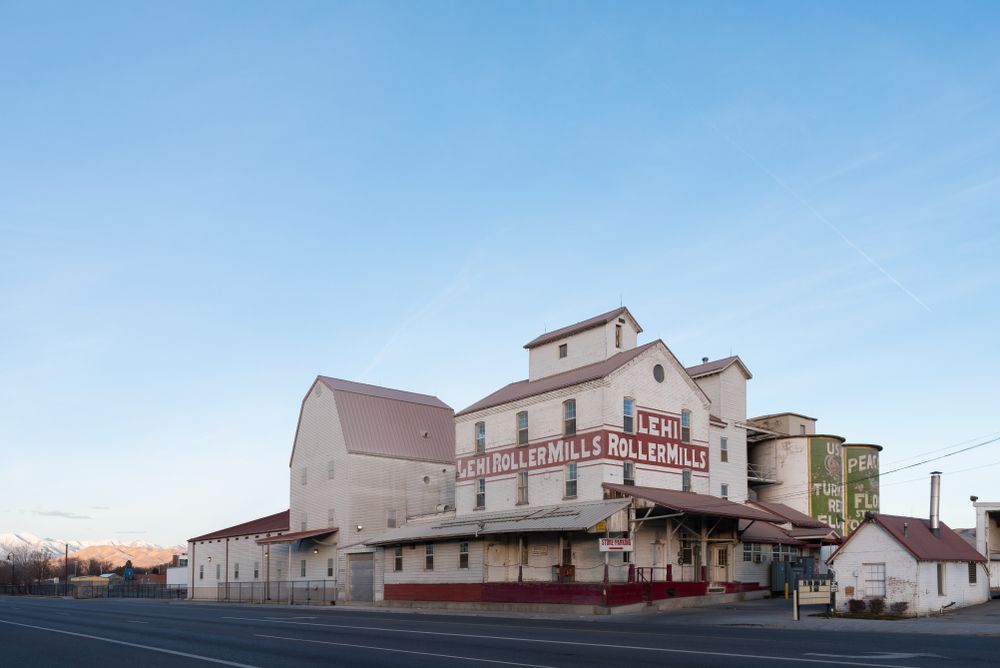 Front View of Historic Lehi Roller Mills