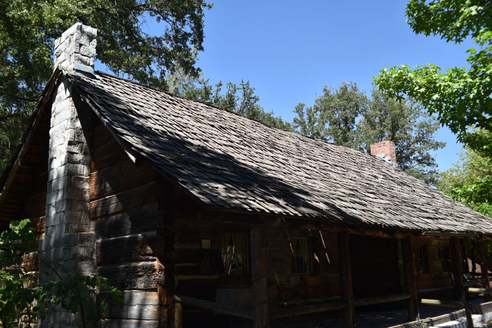 A cabin at Fresno Flats Historic Village and Park