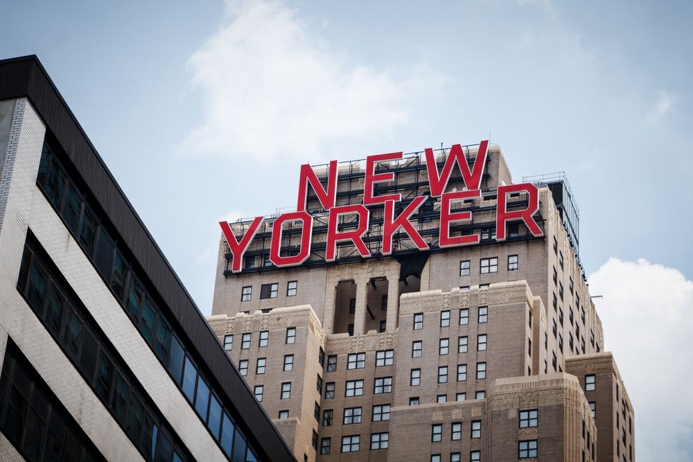 Building sign of The New Yorker