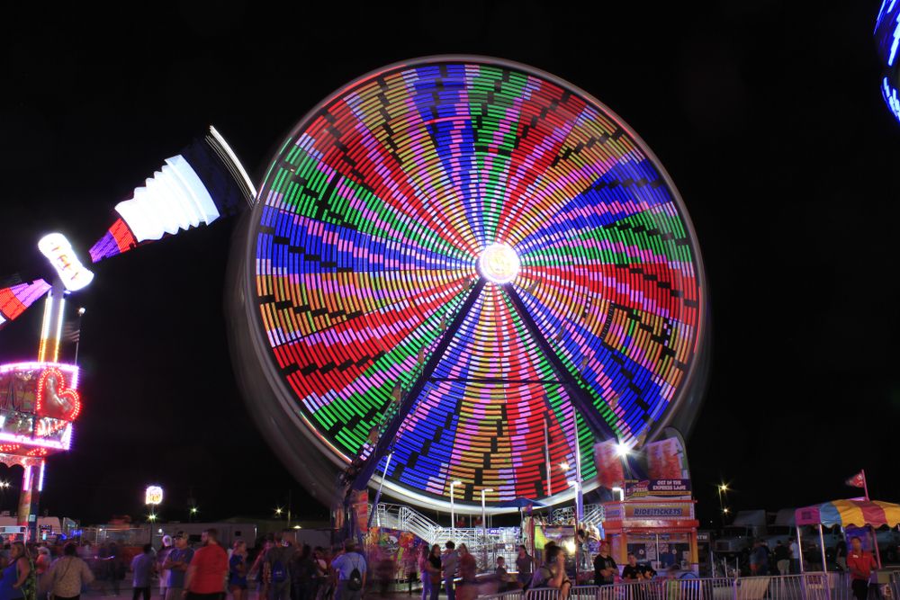 Night scene at the annual Kansas State Fair