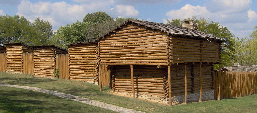 The structure of Old Fort Harrod State Park