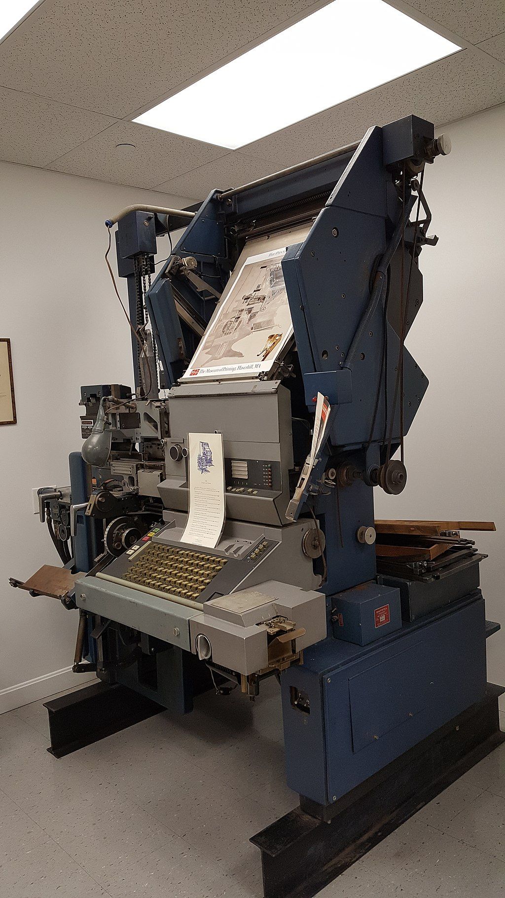 Linotype machine in the Museum of Printing